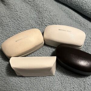 Michael Kors Cream and Brown Eyeglass Cases
